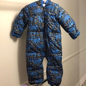 18-24 Columbia Baby/Toddler Snowsuit One Piece Down Filled Fleece Lined